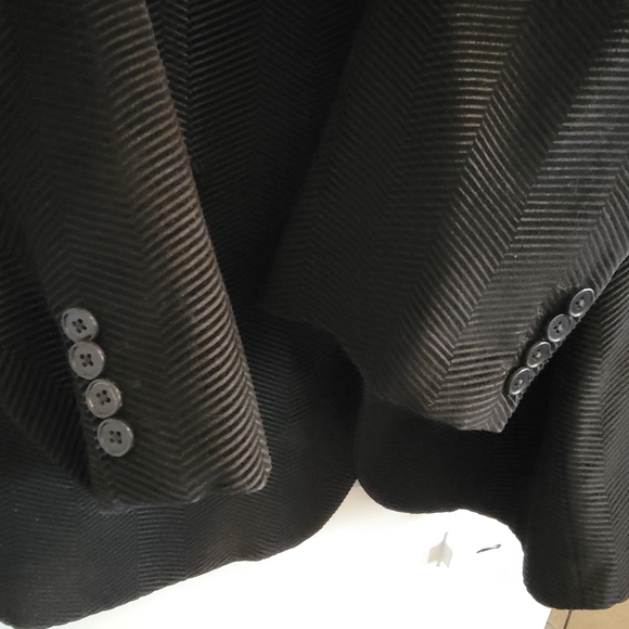 Joseph Abboud Mens 40 Reg Size Large. Black 100% Cotton texured Dinner Jacket. - Picture 2 of 5